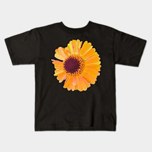 Short and sassy Helenium sneezeweed plant Bright orange yellow flower Kids T-Shirt